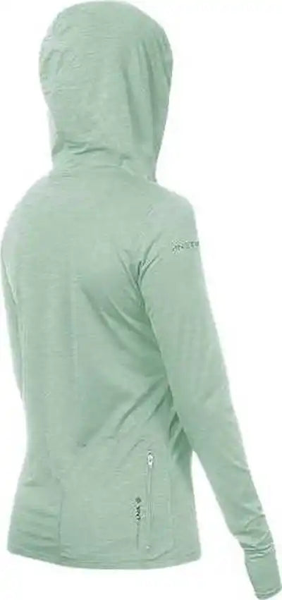 Anetik Wsbrzh0 Women’s Breeze Tech Hooded Long Sleeve T-shirt - Olive Heathered