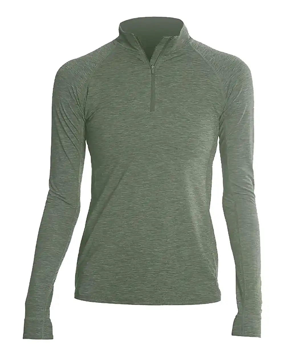 Anetik Wsfltl0 Women’s Flight Tech Quarter-zip - Dark Olive Heathered - Xs