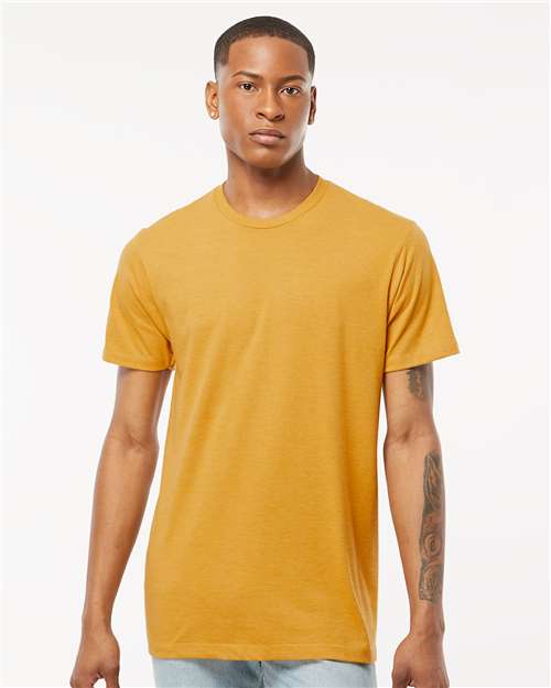 Antique Gold Heather Premium Cotton Blend T-Shirt - 541