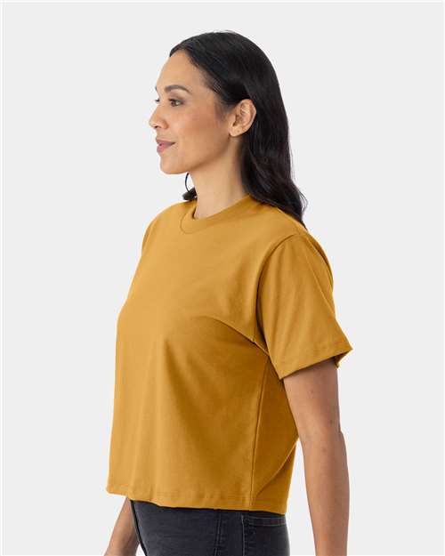 Antique Gold Women's Heavyweight Boxy T-Shirt - 7610