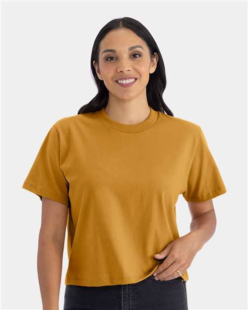 Antique Gold Women's Heavyweight Boxy T-Shirt - 7610