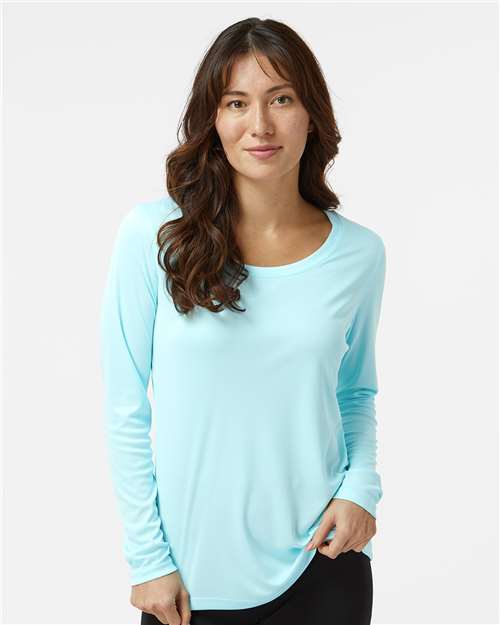 Aqua Blue Women's Long Islander Performance Long Sleeve T-Shirt - 214