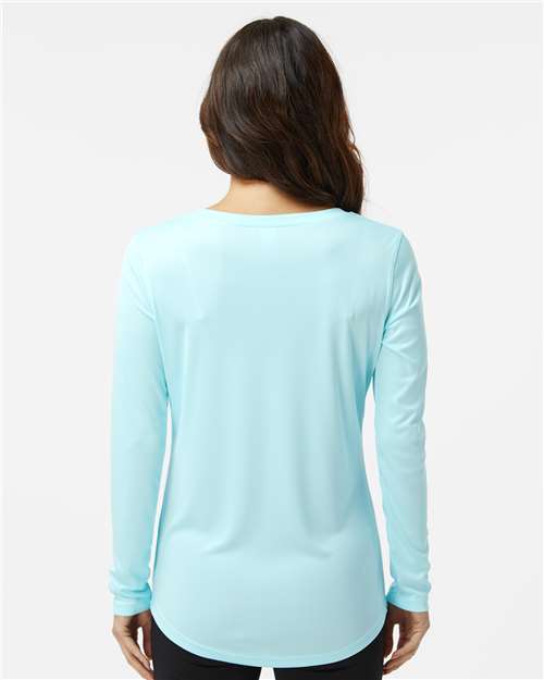 Aqua Blue Women's Long Islander Performance Long Sleeve T-Shirt - 214