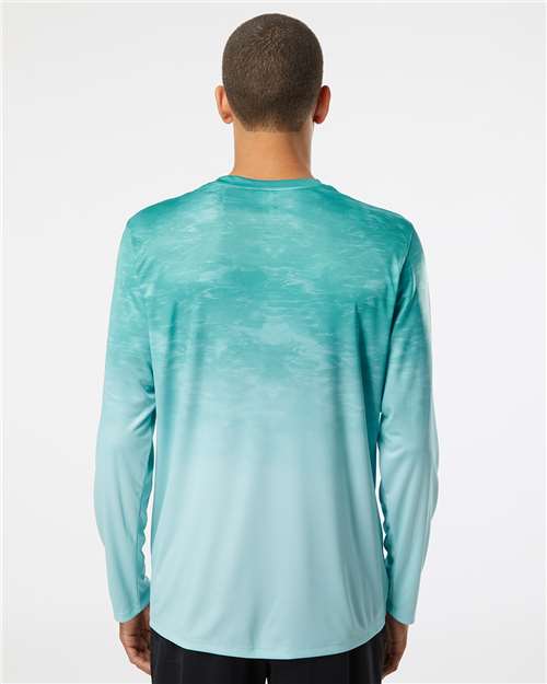 Aqua Fade Montauk Oceanic Fade Performance Long Sleeve T-Shirt - 229