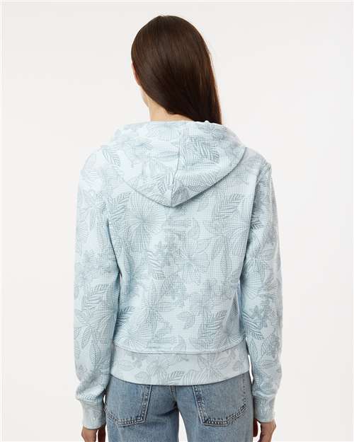 Arctic Blue Women's Maddie Floral Print Hooded Sweatshirt - W24105