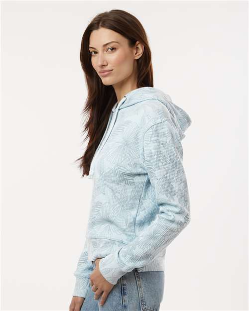 Arctic Blue Women's Maddie Floral Print Hooded Sweatshirt - W24105