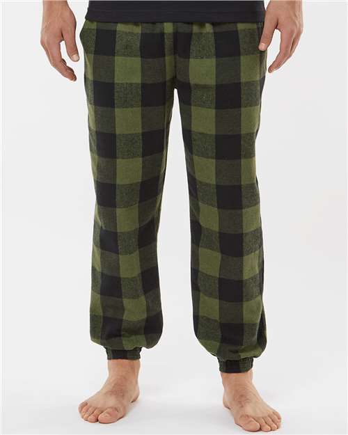 Army/ Black Flannel Joggers - 8810