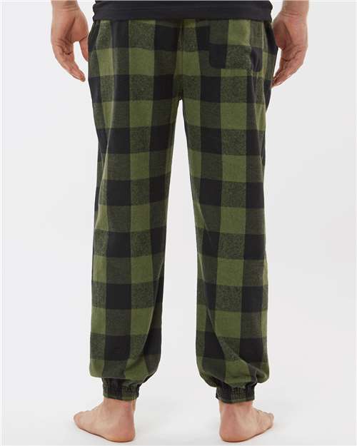 Army/ Black Flannel Joggers - 8810