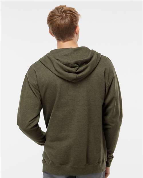 Army Heather Midweight Full-Zip Hooded Sweatshirt - SS4500Z