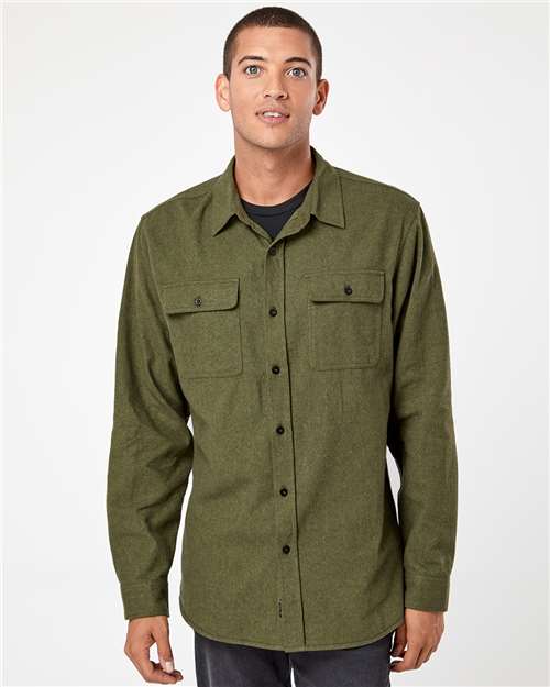 Army Solid Flannel Shirt - 8200