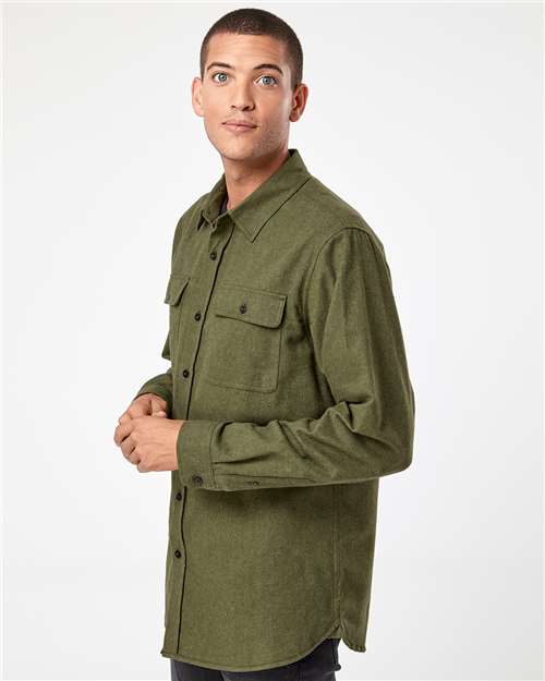 Army Solid Flannel Shirt - 8200