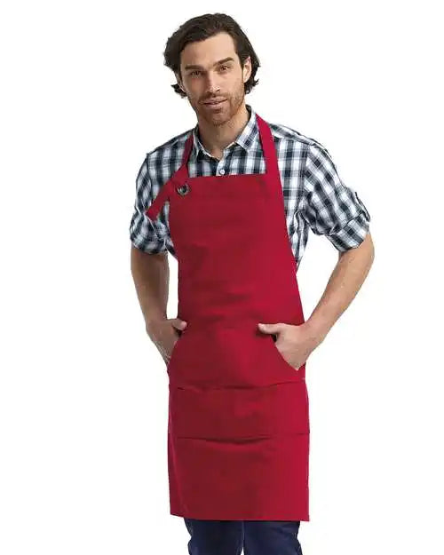 Artisan Collection by Reprime Rp137 Calibre Heavy Canvas Apron with Pocket - Red - Osfa