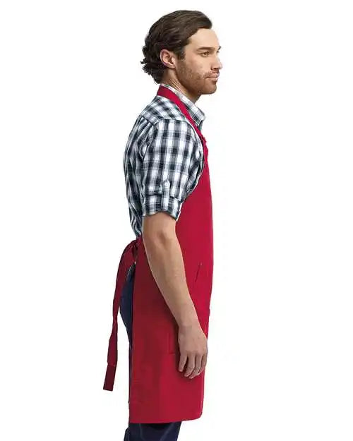 Artisan Collection by Reprime Rp137 Calibre Heavy Canvas Apron with Pocket - Red - Osfa