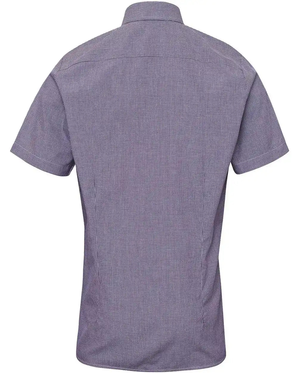 Artisan Collection by Reprime Rp221 Men’s Microcheck Gingham Cotton Shirt - Navy White - Navy/ / Xs