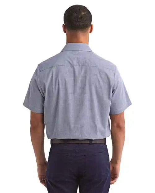 Artisan Collection by Reprime Rp221 Men’s Microcheck Gingham Cotton Shirt - Navy White