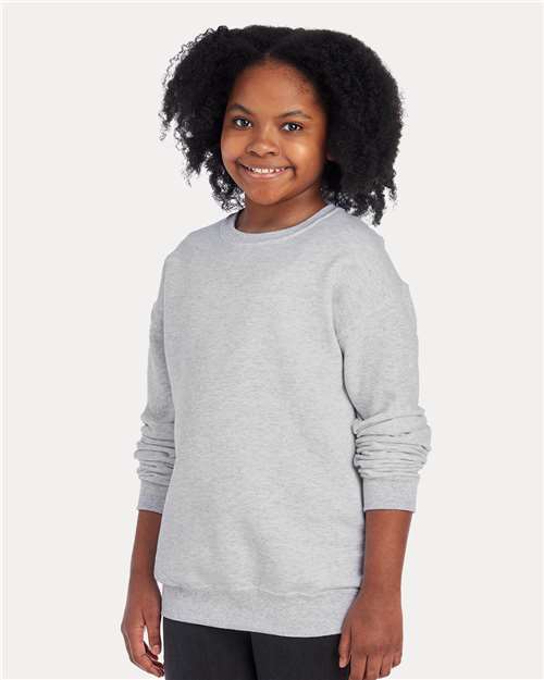 Ash NuBlend® Youth Crewneck Sweatshirt - 562BR