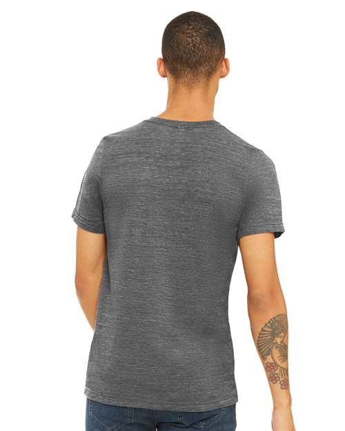Asphalt Slub Textured Jersey V-Neck Tee - 3655