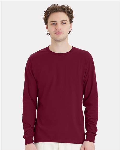 Athletic Cardinal Essential-T Long Sleeve T-Shirt - 5286