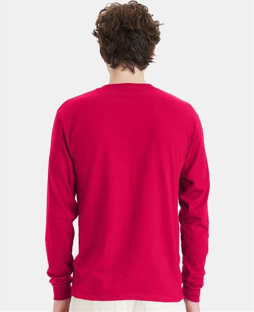 Athletic Crimson Essential-T Long Sleeve T-Shirt - 5286