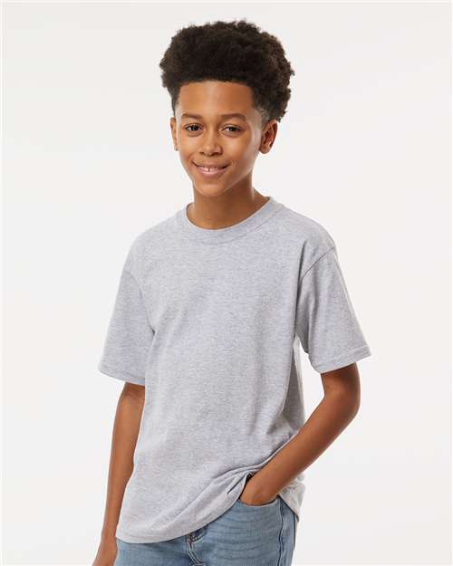 Athletic Grey Youth Gold Soft Touch T-Shirt - 4850