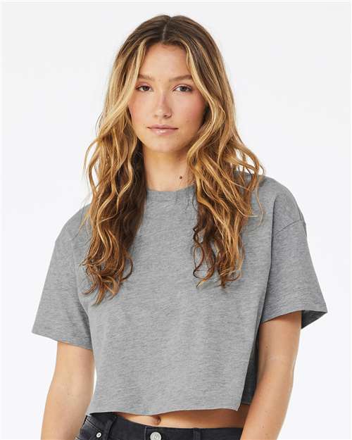 Athletic Heather Women's Jersey Crop Tee - 6482