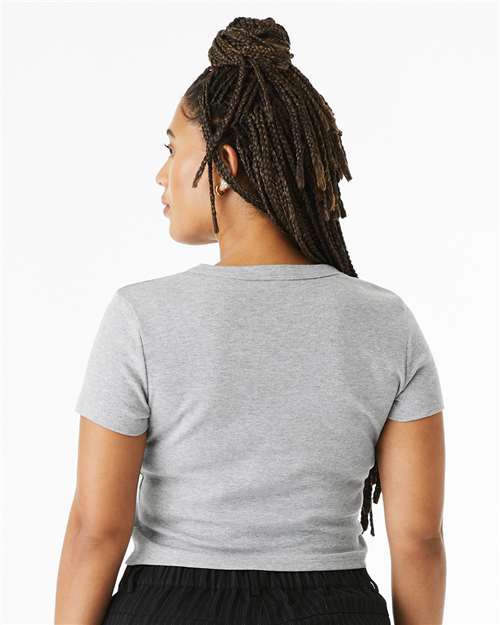 Athletic Heather Women's Micro Rib Baby Tee - 1010