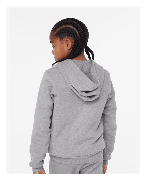 Athletic Heather Youth Sponge Fleece Full-Zip Hoodie - 3739Y