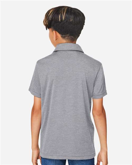 Athletic Heather Youth Zone Sonic Heather Performance Polo - TT51HY