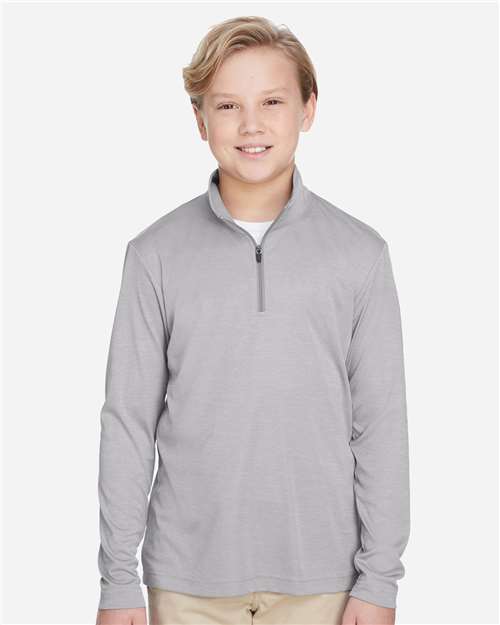 Athletic Heather Youth Zone Sonic Heather Performance Quarter-Zip Pullolver - TT31HY