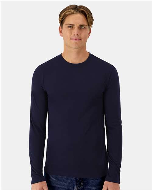 Athletic Navy Cool DRI® Cotton Touch Long Sleeve T-Shirt - 484L