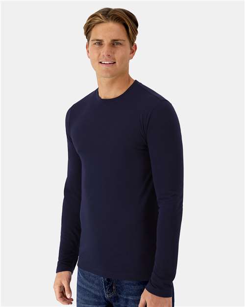 Athletic Navy Cool DRI® Cotton Touch Long Sleeve T-Shirt - 484L
