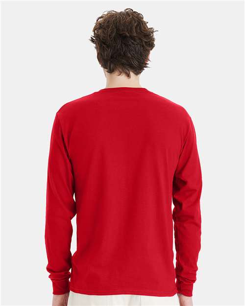 Athletic Red Essential-T Long Sleeve T-Shirt - 5286