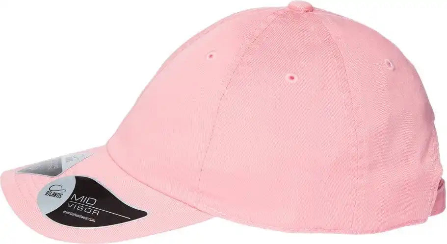 Atlantis Headwear Fraser Sustainable Dad Hat - Pink - Adjustable