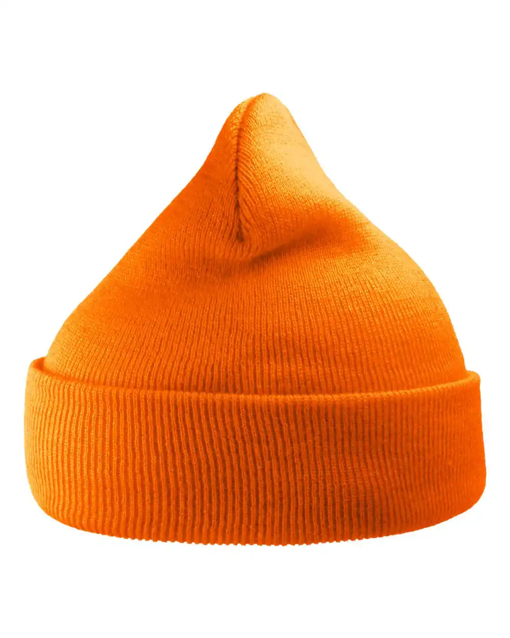 Atlantis Headwear Wind Sustainable 12’’ Knit Beanie - Orange Fluorescent - Osfa
