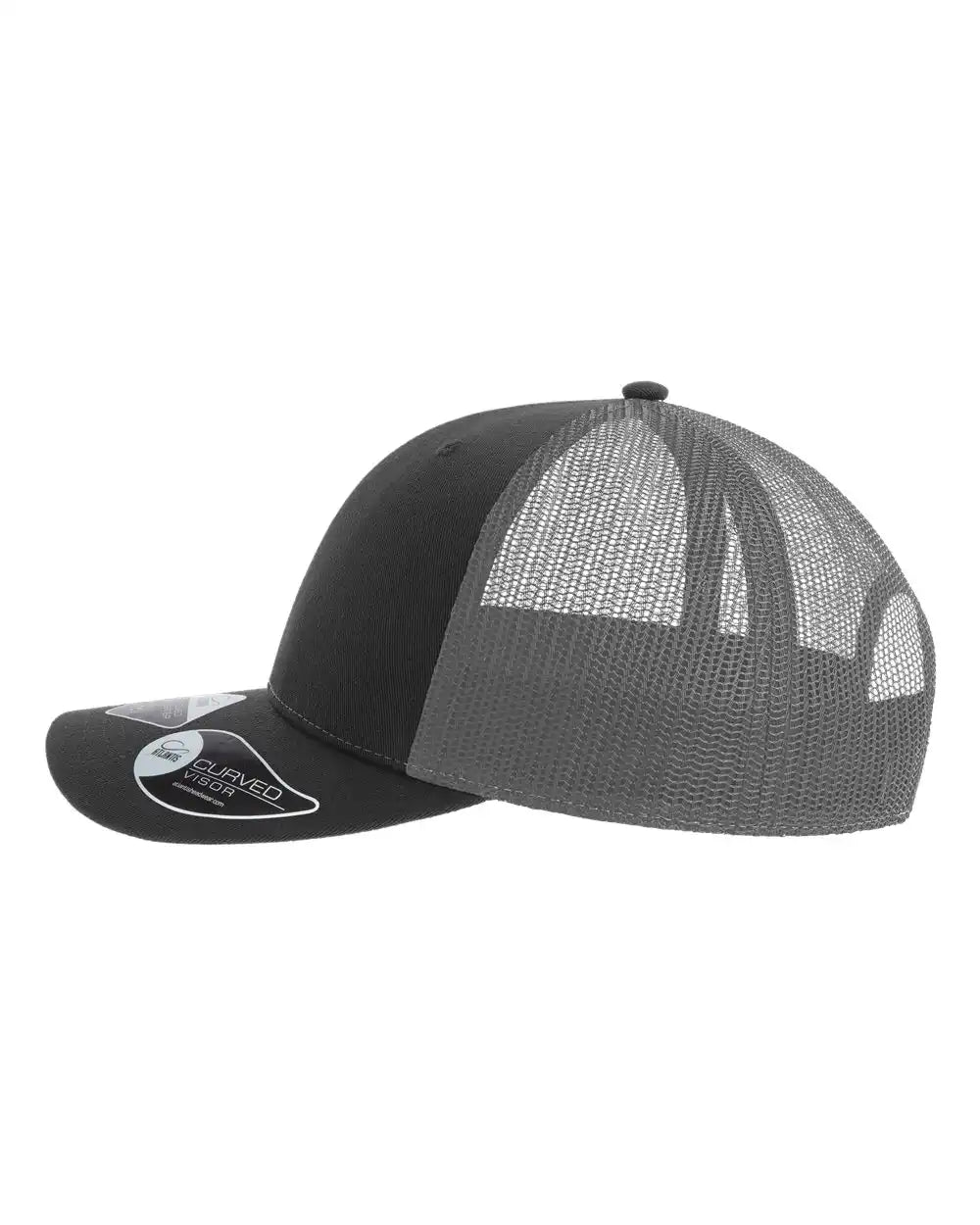 Atlantis Headwear Zion Sustainable Five-panel Trucker Cap - Black Dark Grey - Black/ / Adjustable