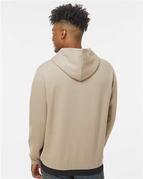 Atmosphere/ Black Mixed Media Hooded Sweatshirt - 23112