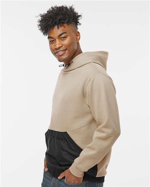 Atmosphere/ Black Mixed Media Hooded Sweatshirt - 23112