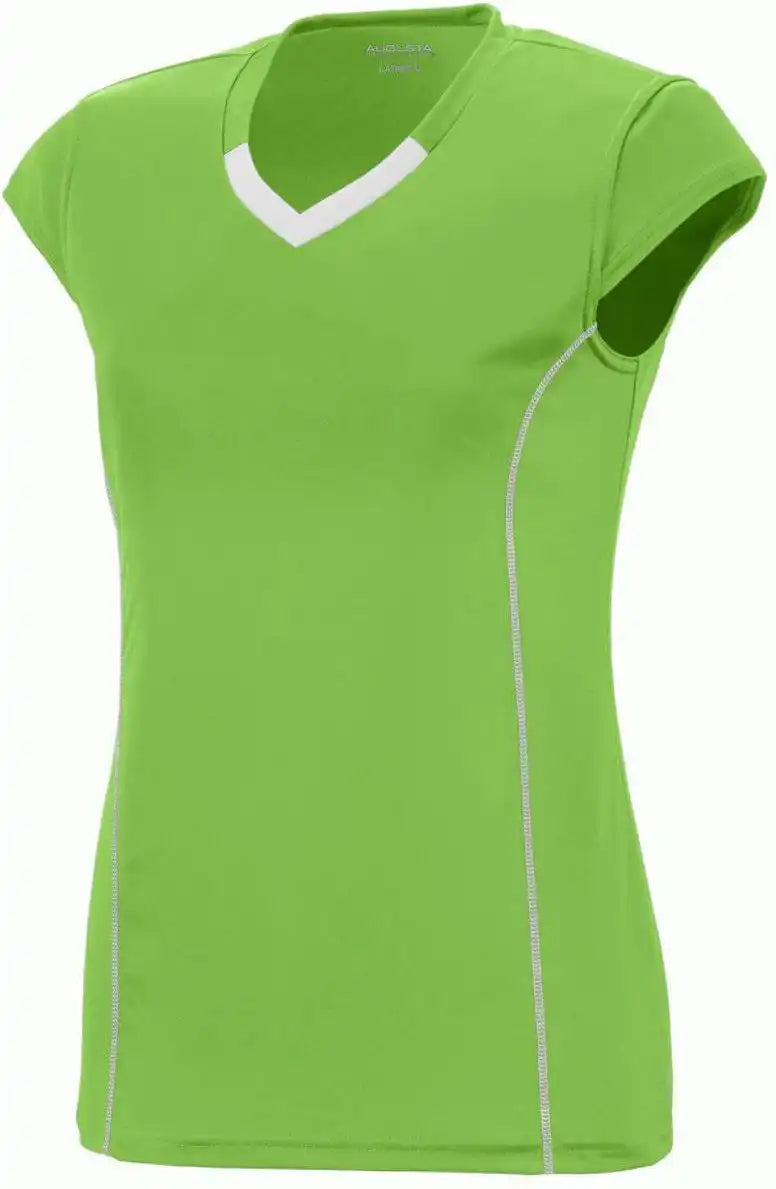 Augusta 1219 Girls Blash Jersey - Lime White