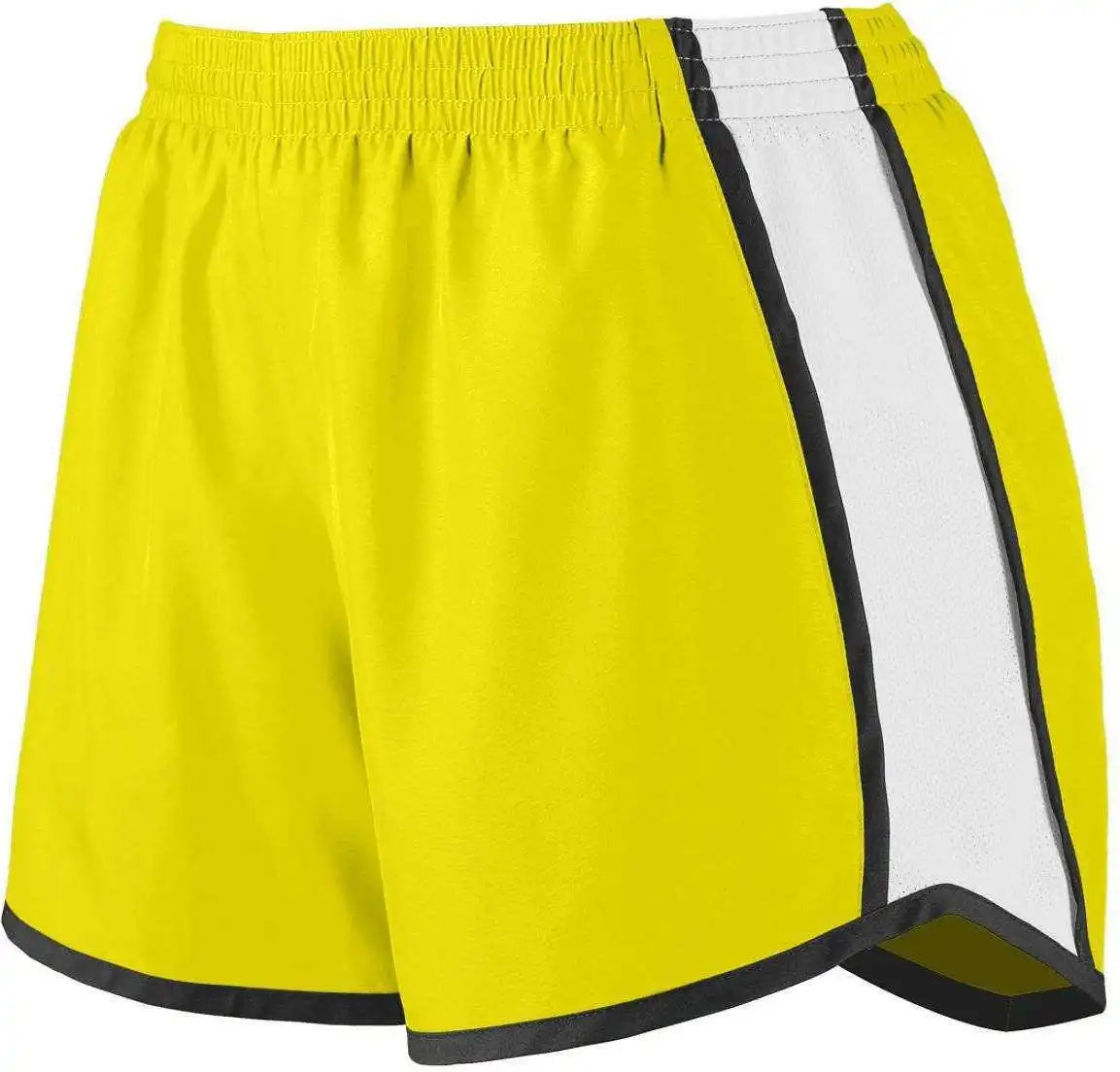 Augusta 1265 Ladies Pulse Team Short - Yellow White Black