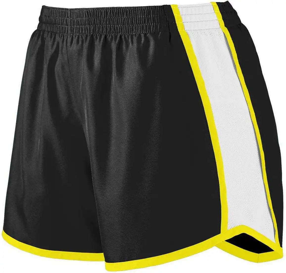 Augusta 1266 Girls Pulse Team Short - Black White Yellow