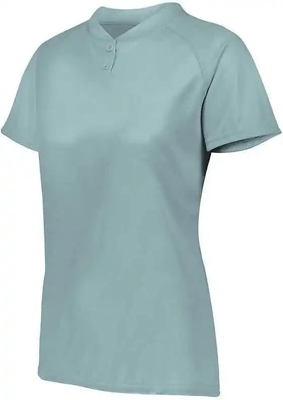 Augusta 1567 Ladies Attain Two-button Jersey - Blue Grey