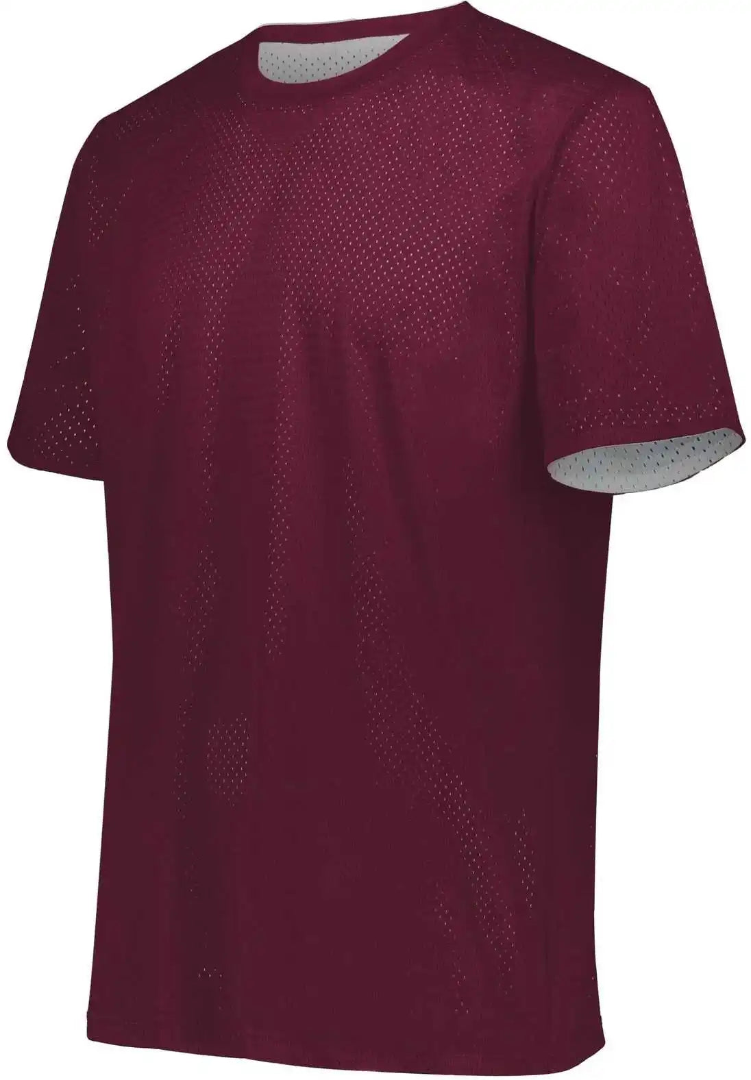Augusta 1603 Youth Short Sleeve Mesh Reversible Jersey - Maroon White