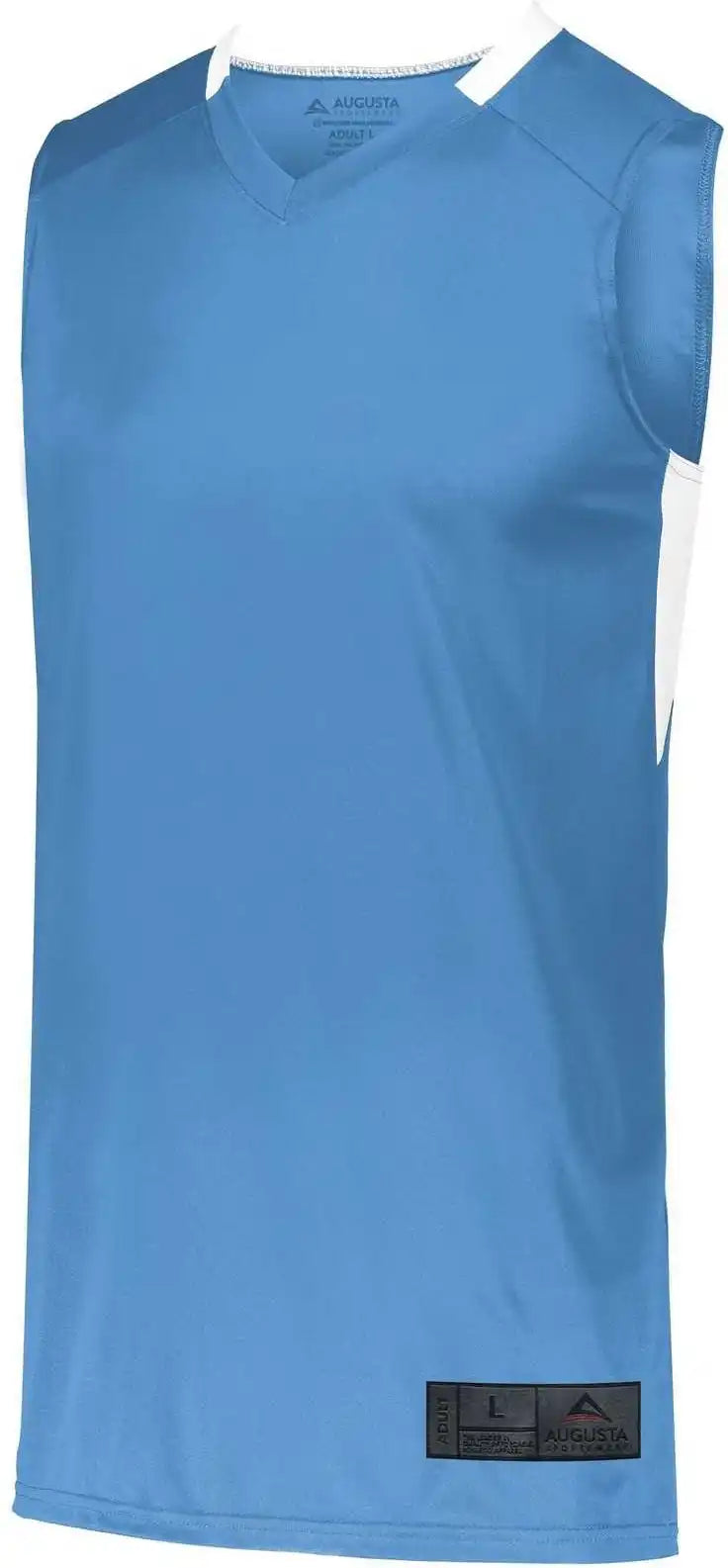 Augusta 1730 Step-back Basketball Jersey - Columbia Blue White