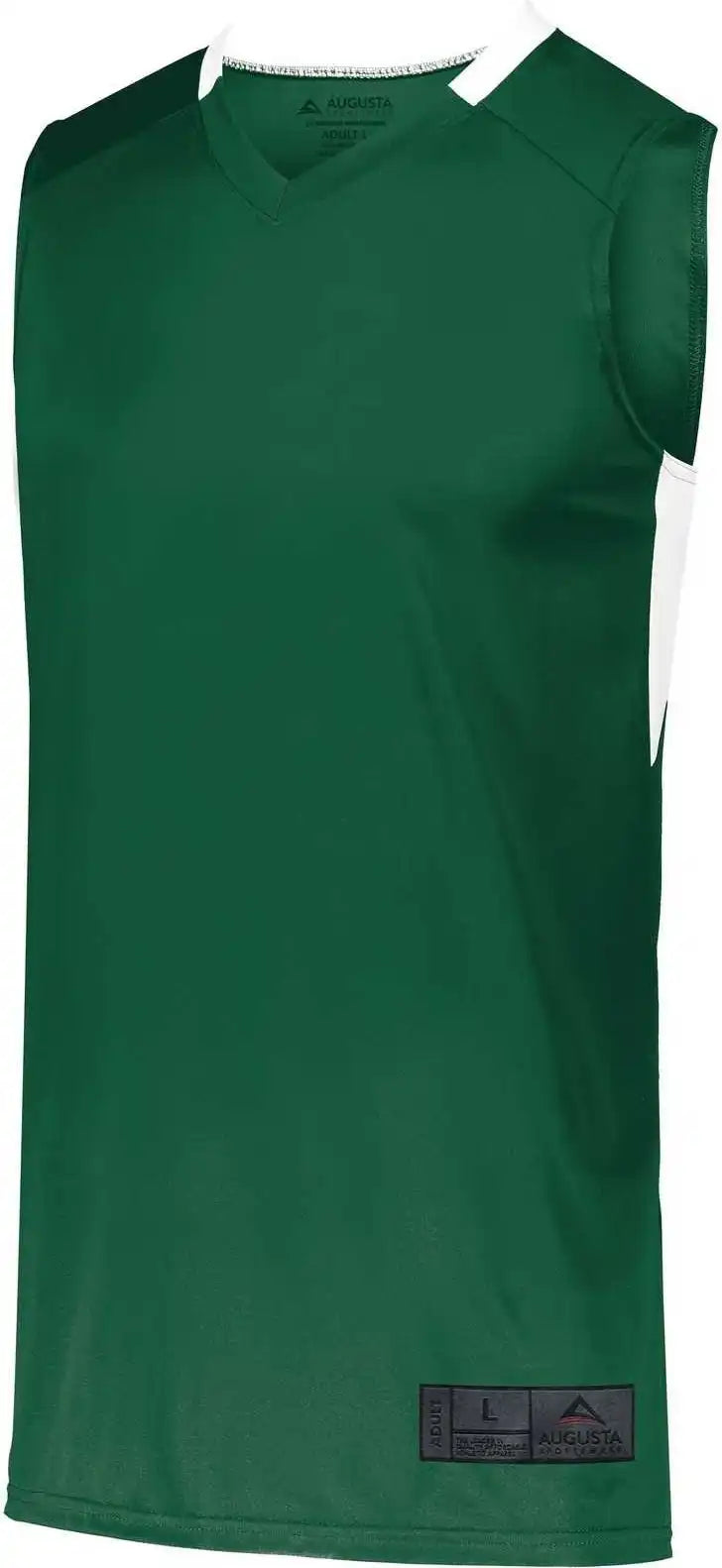 Augusta 1730 Step-back Basketball Jersey - Dark Green White