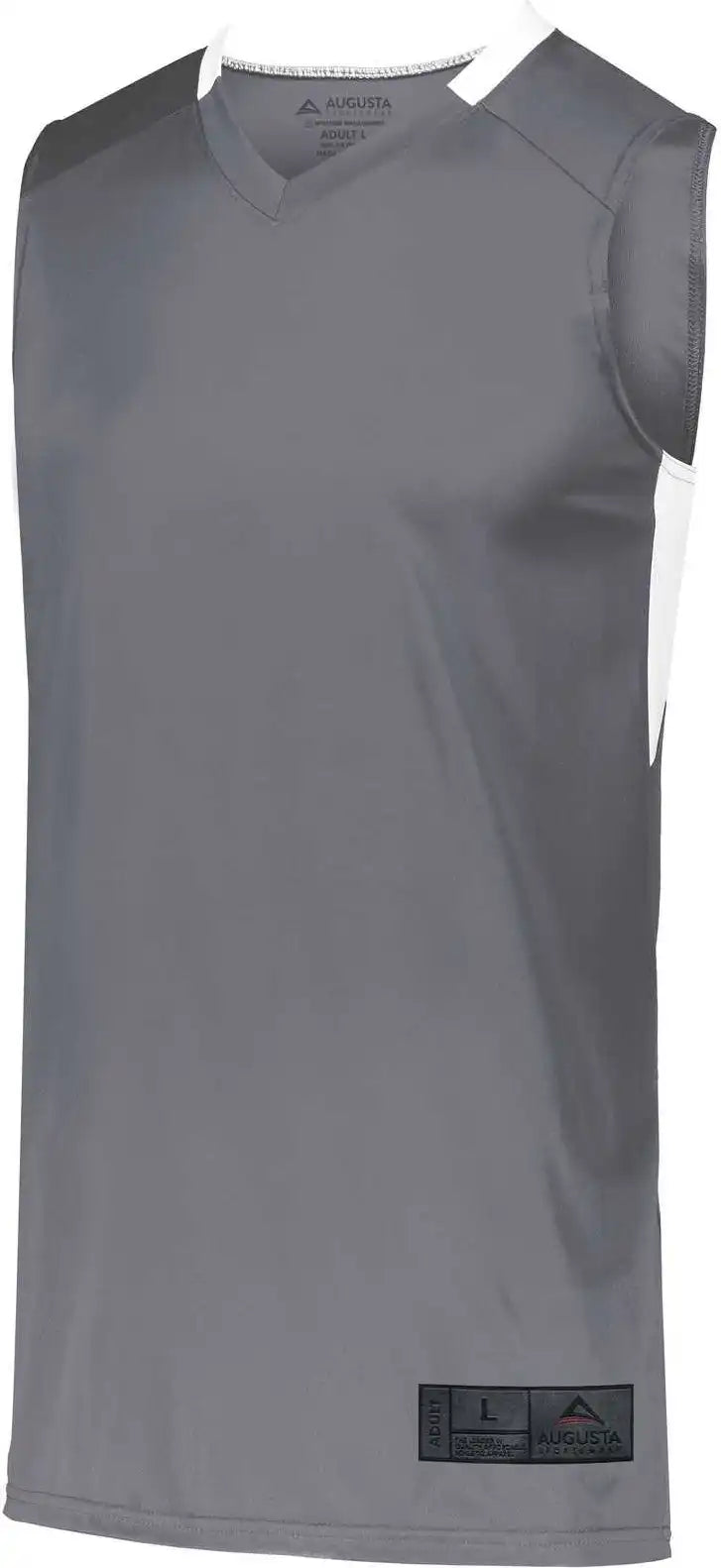 Augusta 1730 Step-back Basketball Jersey - Graphite White
