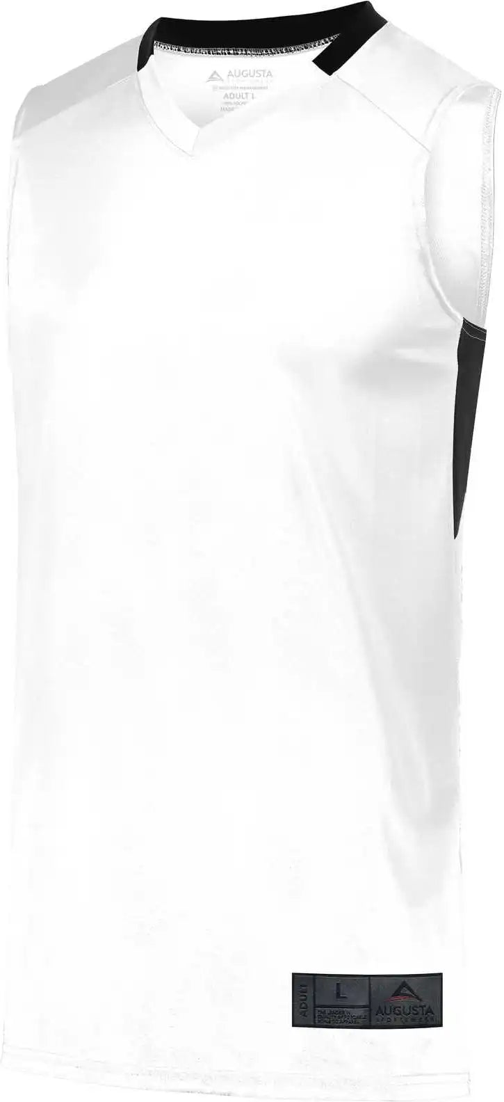 Augusta 1730 Step-back Basketball Jersey - White Black
