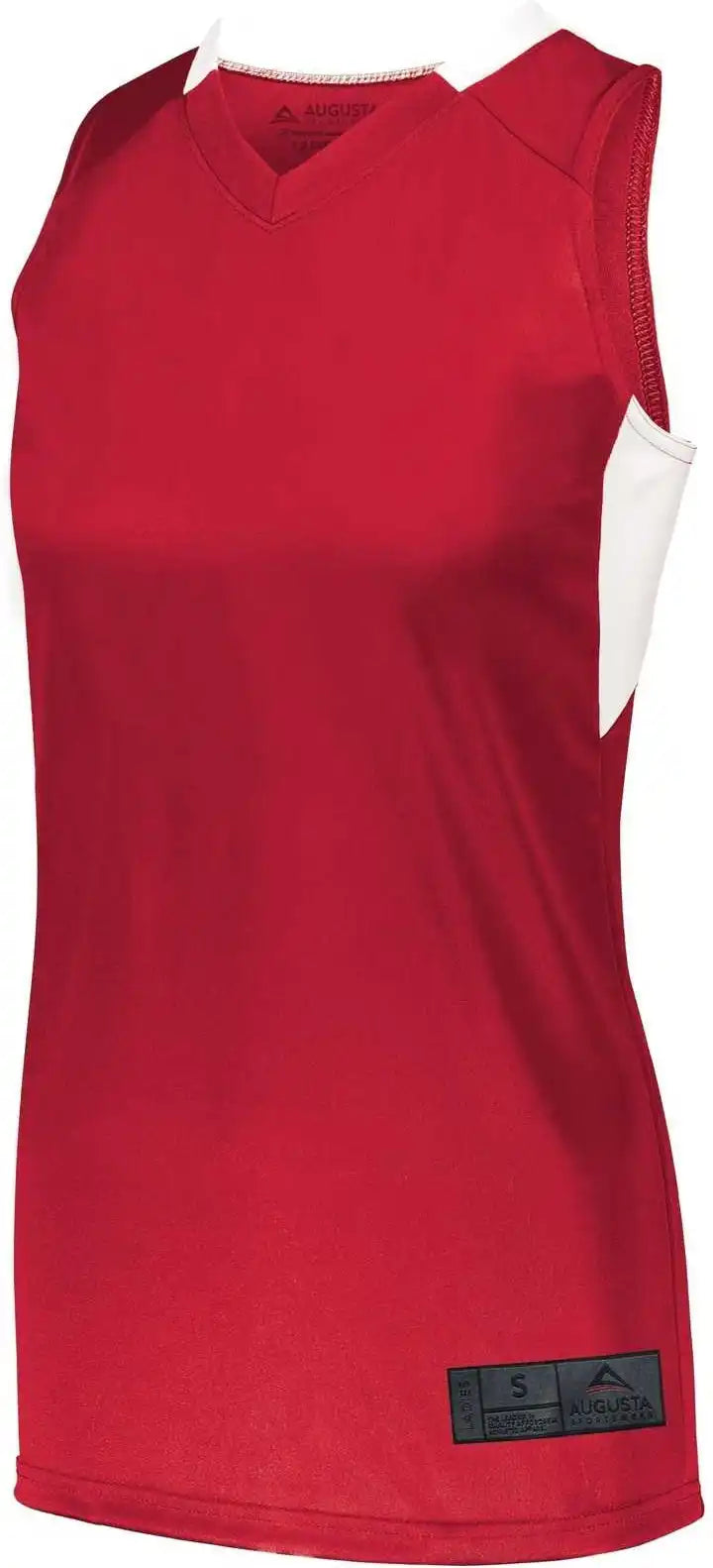 Augusta 1732 Ladies Step-back Basketball Jersey - Red White