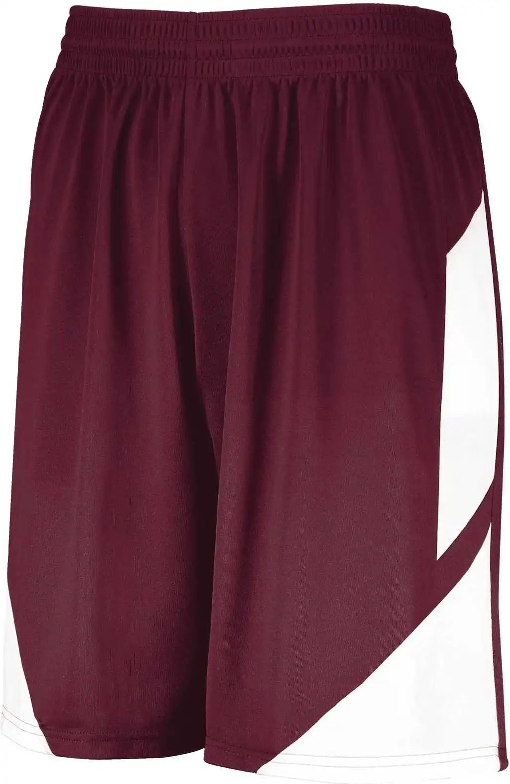 Augusta 1734 Youth Step-back Basketball Shorts - Maroon White
