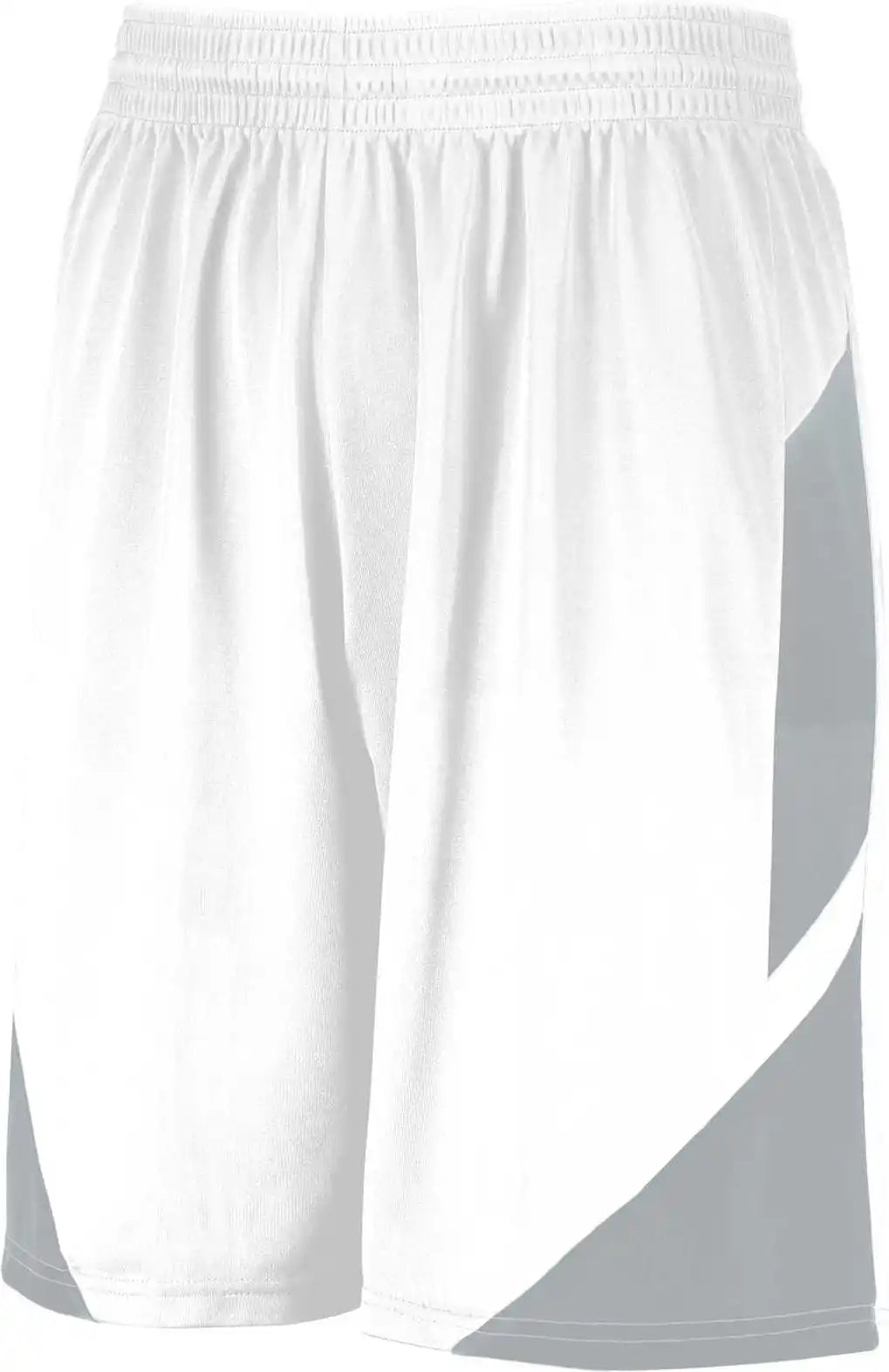 Augusta 1734 Youth Step-back Basketball Shorts - White Silver