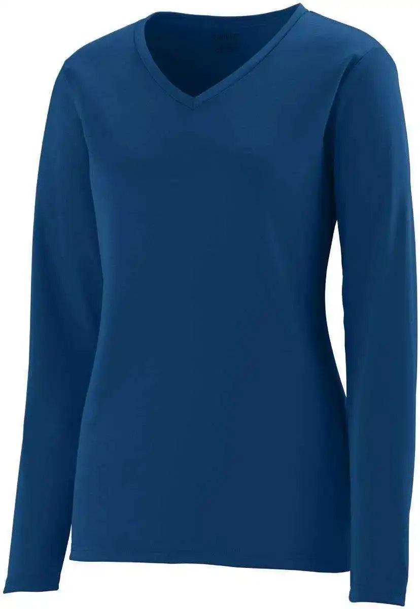 Augusta 1788 Ladies Long Sleeve Wicking T-shirt - Navy